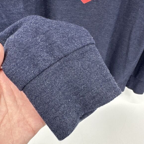 CHASER Sweatshirt Womens Large DOGS Heart Blue Pullover Comfy Long Sleeves - Picture 6 of 8